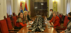 26 October 2021 The members of the Women's Parliamentary Network in meeting with the OSCE Secretary General